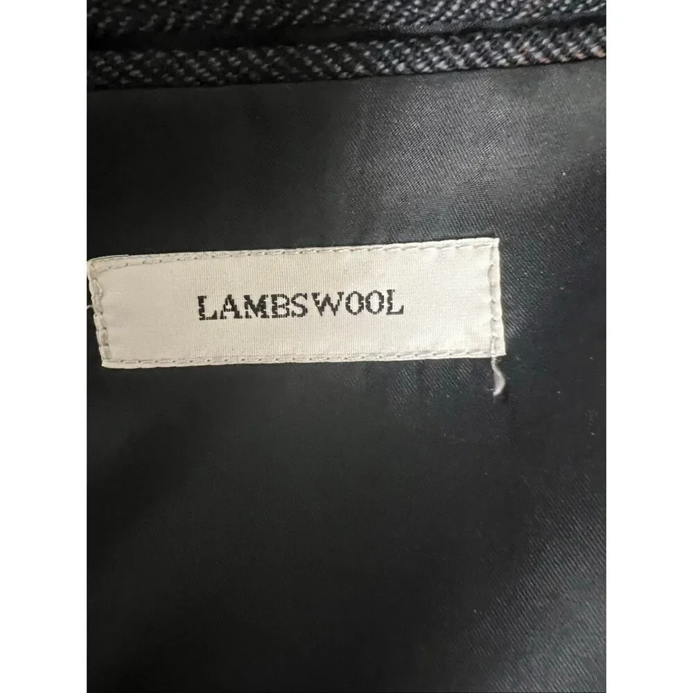 Linea OUMO Blue Plaid 100% Lambs Wool Men Blazer Size 42 Reg 3-Button Jacket